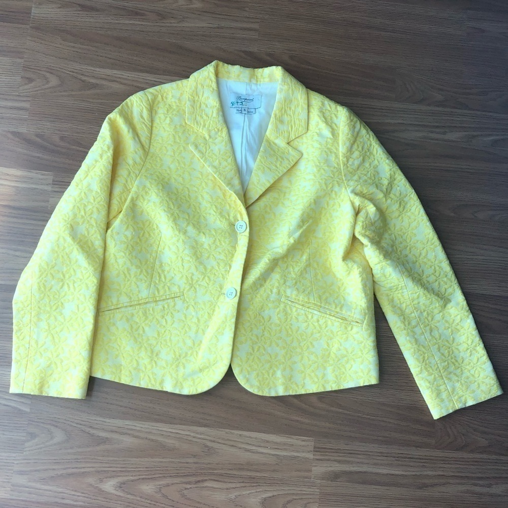 Bonpoint Yelow Jaquared Skirt and Matching Jacket - Picture 13 of 16